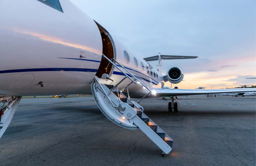 Private jet exterior