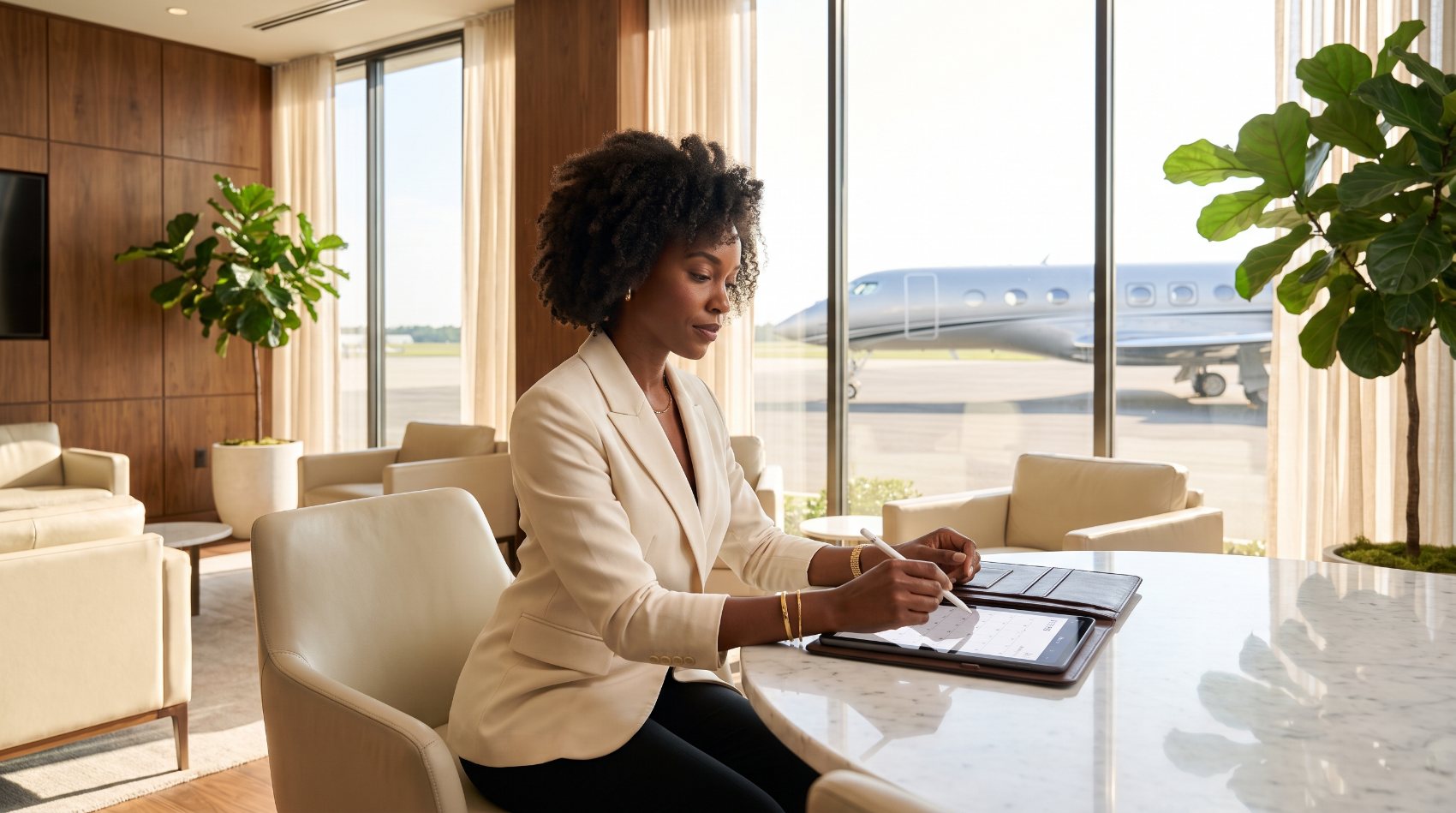 A specialist planning the itinerary ahead of departure